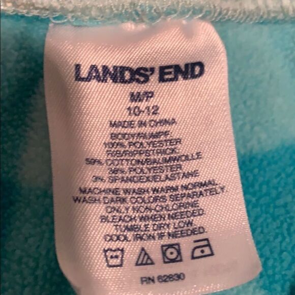 Lands' End Fleece Check Pajama Pants - Picture 2 of 3